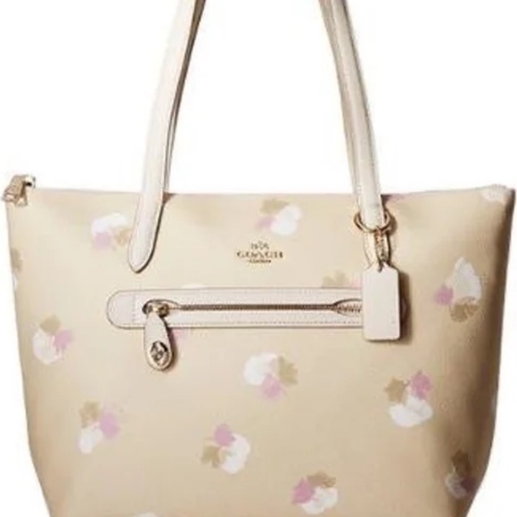 Coach Floral Brentwood Taylor Leather Tote Purse - Picture 5 of 10